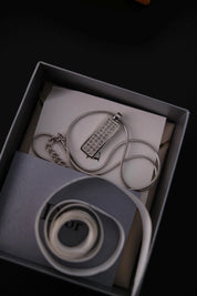 Vintage Christian Dior reversible pendant necklace presented with Dior branded box and packaging