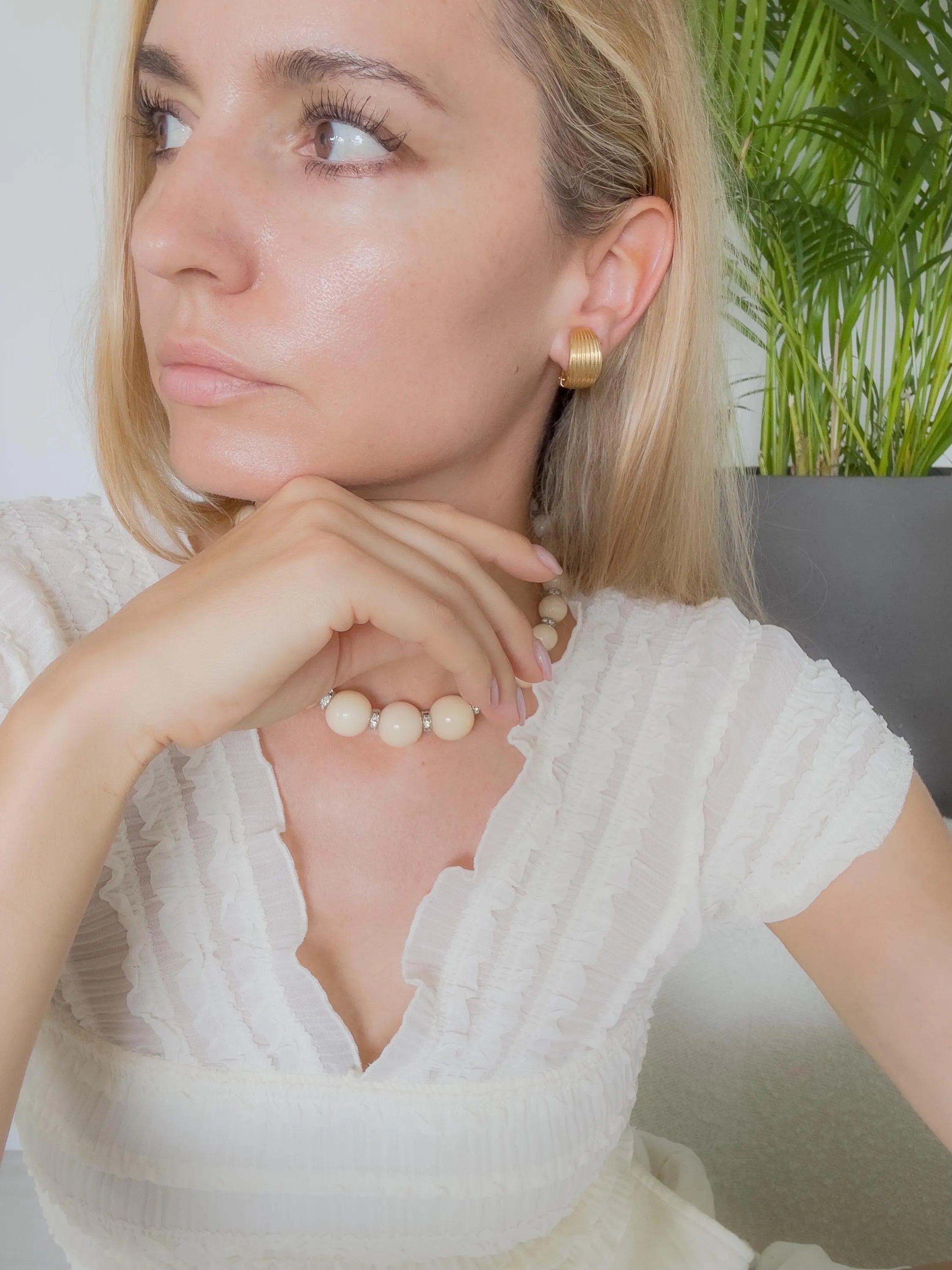 Vintage Christian Dior Hoop Gold Earrings 1980s Clip-On, Hoop Earrings Gold, Statement Earrings, Vintage Earrings, Vintage Jewelry Gold
