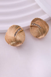 Vintage Christian Dior Rhinestone Clip-On Earrings: Gold Tone, Made in Germany, Women Jewelry, vintage jewelry earrings, Bridal earrings, Wedding Earrings, Gift for her