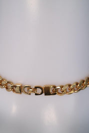 Vintage Christian Dior necklace, green enamel choker with crystal accent, couture jewelry