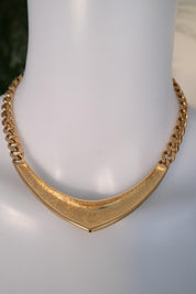 Vintage Christian Dior necklace, green enamel choker with crystal accent, couture jewelry