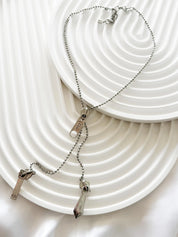 Vintage Christian Dior by John Galliano zipper necklace choker in silver, designer statement jewelry, rare Dior piece, elegant fashion accessory