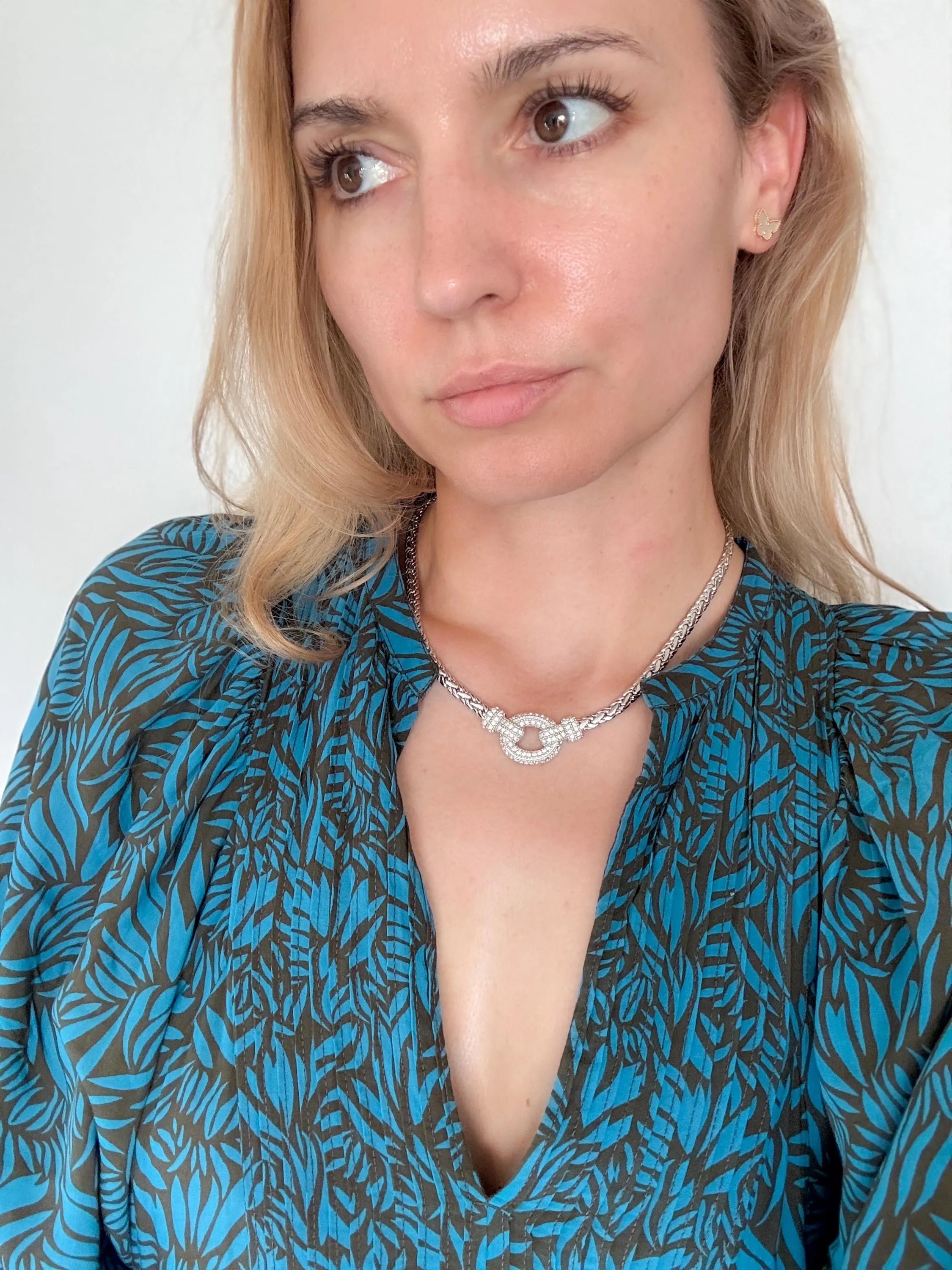 Vintage Christian Dior necklace Germany, extremely rare Dior necklace, Dior Jewelry rhodium plated , authentic Christian Dior bridal choker