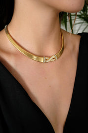 Vintage Christian Dior Necklace, Dior Chain Necklace, Dior Tubogas necklace Snake chain  Necklace, Gift for her, gold zipper choker Charm