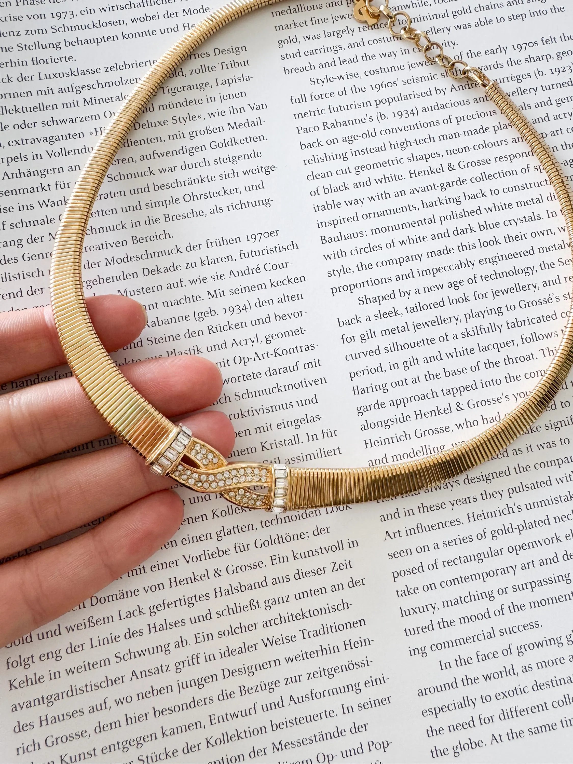 Vintage Christian Dior Necklace, Dior Chain Necklace, Dior Tubogas necklace Snake chain  Necklace, Gift for her, gold zipper choker Charm