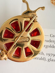Authentic Dior vintage brooch ladybug motif refined luxury designer jewelry detail