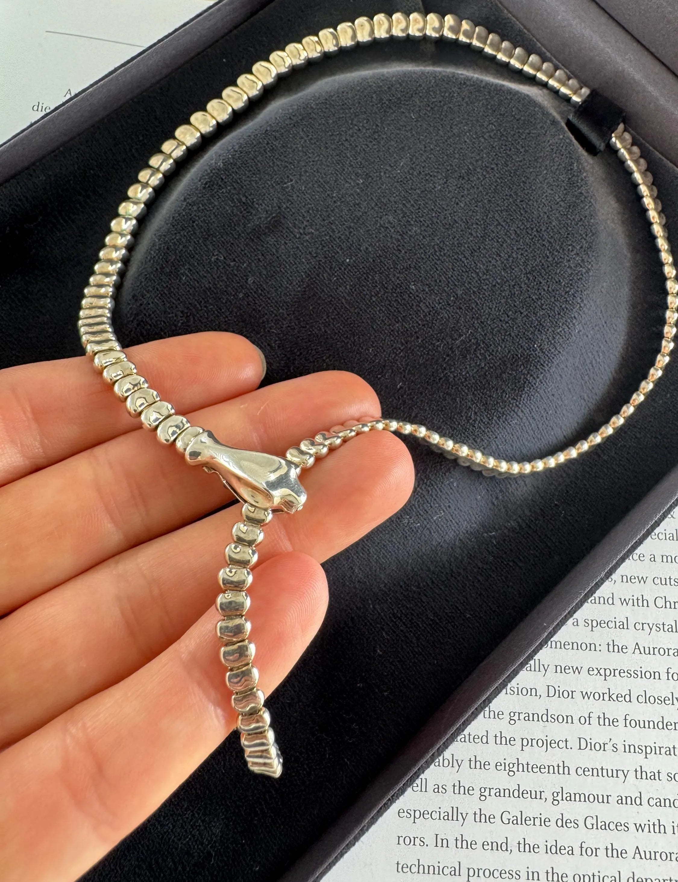 Vintage Elsa Peretti for Tiffany & Co. Sterling silver Snake Necklace 90cm 223gr Sterling silver sv925, collector Tiffany