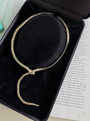 Vintage Elsa Peretti for Tiffany & Co. Sterling silver Snake Necklace 90cm 223gr Sterling silver sv925, collector Tiffany