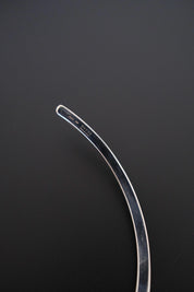 Vintage GUCCI 925 sterling silver rigid open collar choker necklace, signed GUCCI Made in Italy