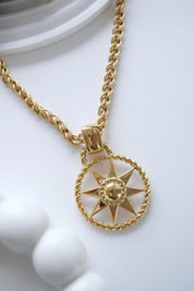 Vintage Givenchy 4G star pendant long gold necklace signed authentic unisex designer jewelry