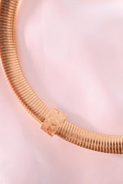 Vintage Givenchy Necklace, Vintage Gold Tone Necklace Gaspipe Necklace, Vintage Choker Necklace, Jewelry for Women, Gold Chain, Gift for her