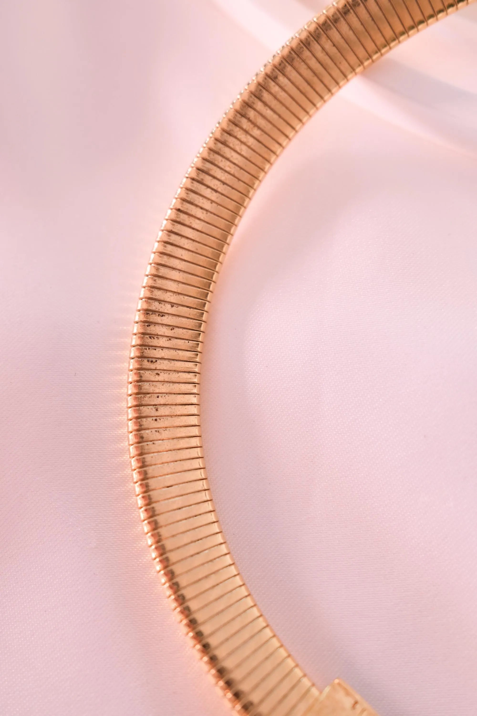Vintage Givenchy Necklace, Vintage Gold Tone Necklace Gaspipe Necklace, Vintage Choker Necklace, Jewelry for Women, Gold Chain, Gift for her