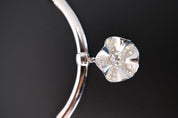 Vintage Givenchy silver-tone choker necklace with crystal flower statement centerpiece