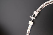 Vintage Givenchy silver-tone choker necklace with crystal flower statement centerpiece