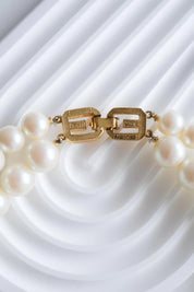 Vintage Givenchy double strand pearl choker elegant classic luxury jewelry