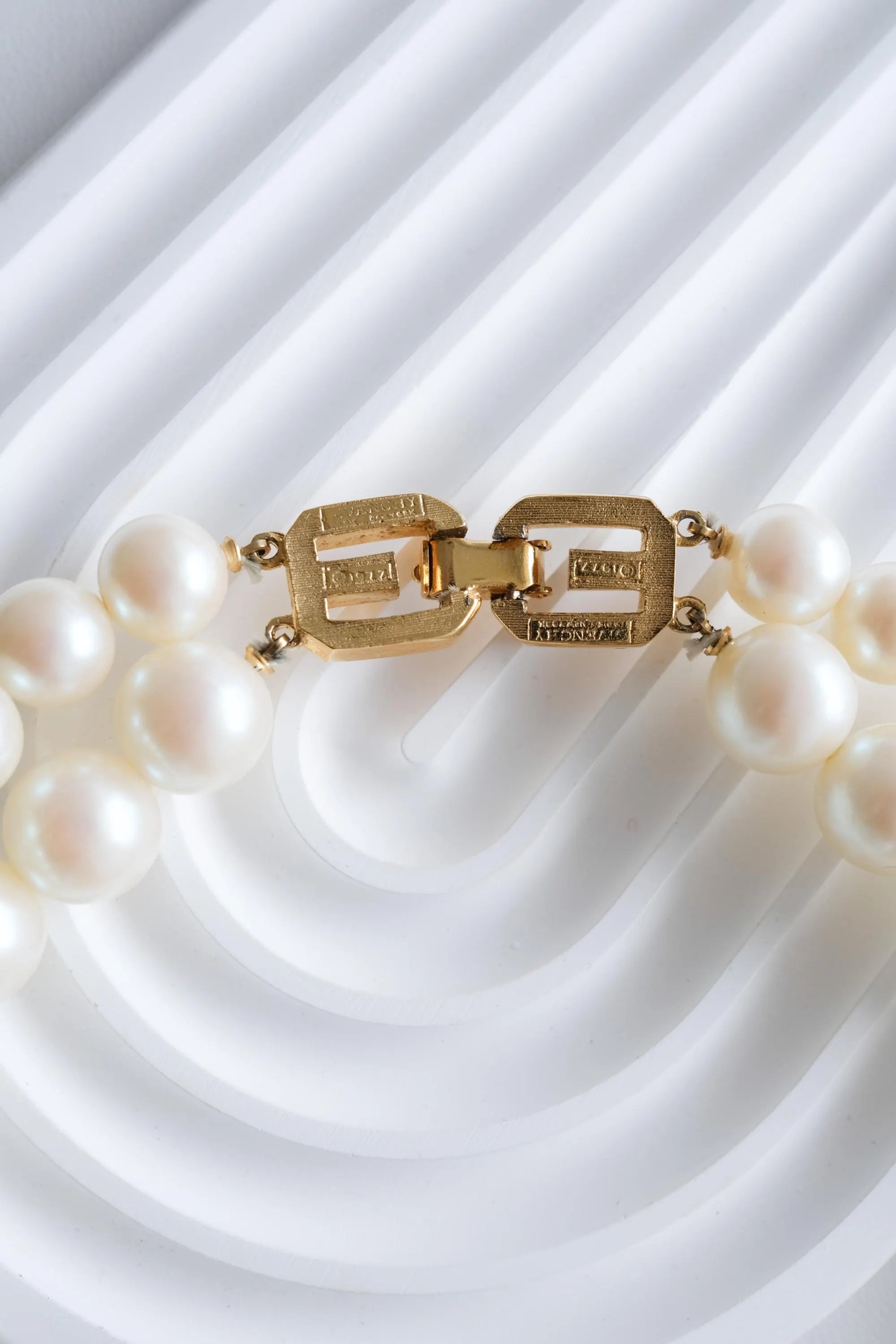 Vintage Givenchy double strand pearl choker elegant classic luxury jewelry