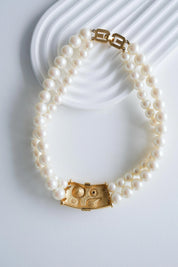 Vintage Givenchy double strand pearl choker elegant classic luxury jewelry
