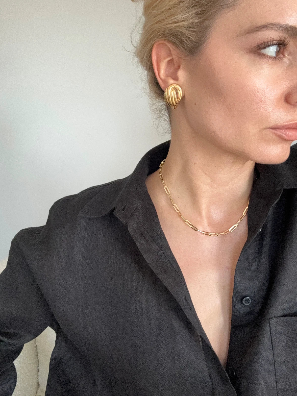 Vintage Givenchy large  Earrings, Gold Tone Earrings, Clip on Earrings, Knot  earrings , Gift for her, Vintage Earrings, Jewelry Earrings
