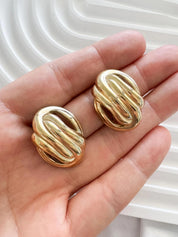 Vintage Givenchy large  Earrings, Gold Tone Earrings, Clip on Earrings, Knot  earrings , Gift for her, Vintage Earrings, Jewelry Earrings
