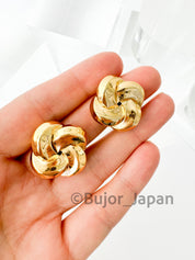 Vintage Givenchy Earrings, knot Gold Tone Earrings, Clip on Earrings, twisted earrings, Gift for her, Vintage Earrings, Gift for mom