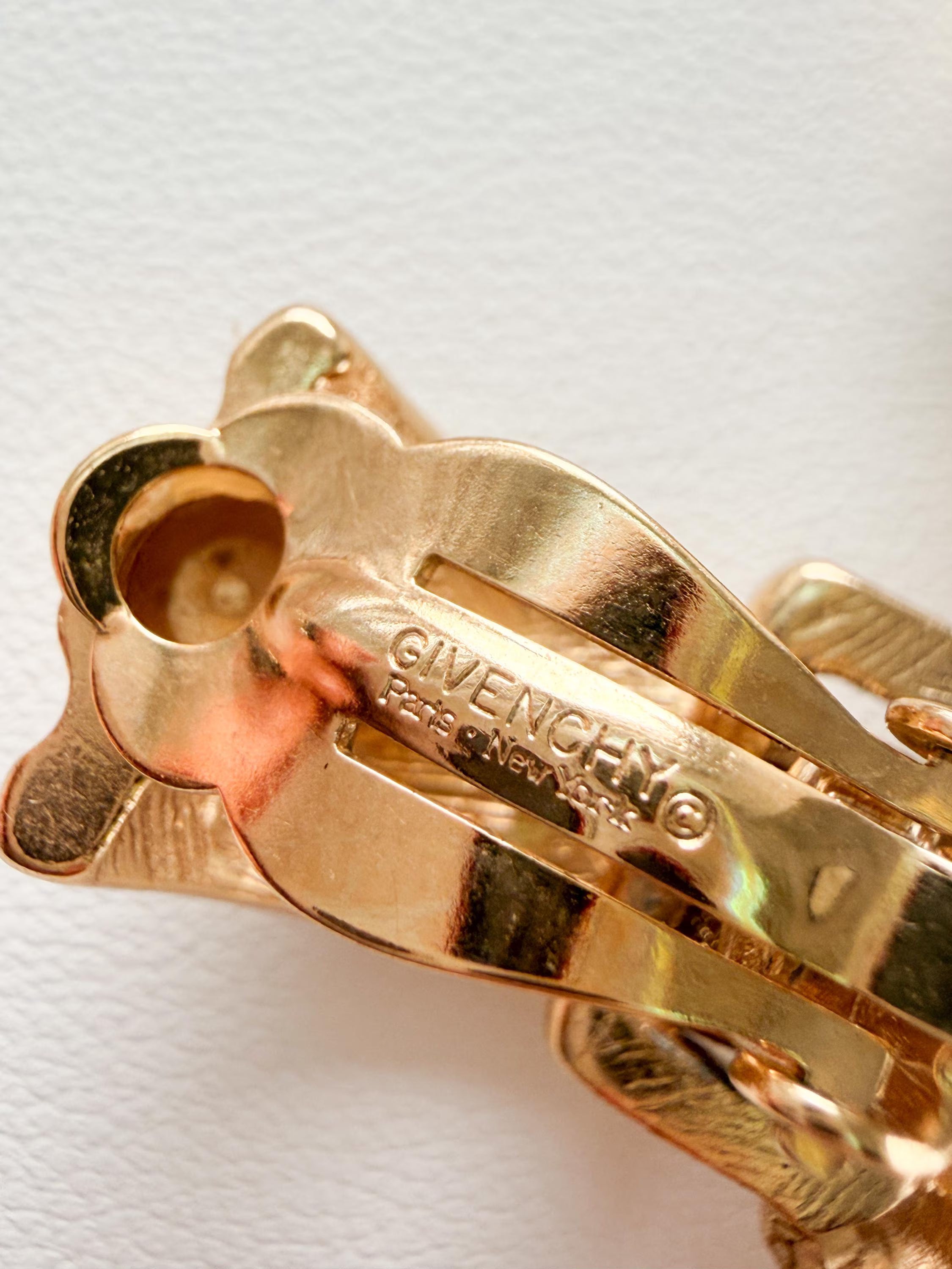 Givenchy Paris New York signed earrings authentic vintage luxury detail