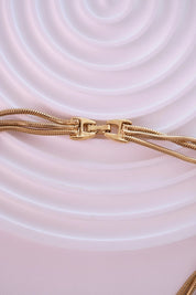 Vintage Givenchy gold faux pearl drop necklace with signed pendant elegant designer jewelry