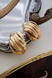 Vintage Givenchy gold knot earrings classic elegant designer jewelry