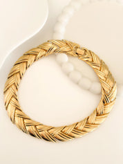 Vintage Givenchy gold chunky choker necklace, 1980s designer high end jewelry, statement bridal necklace, gift for her