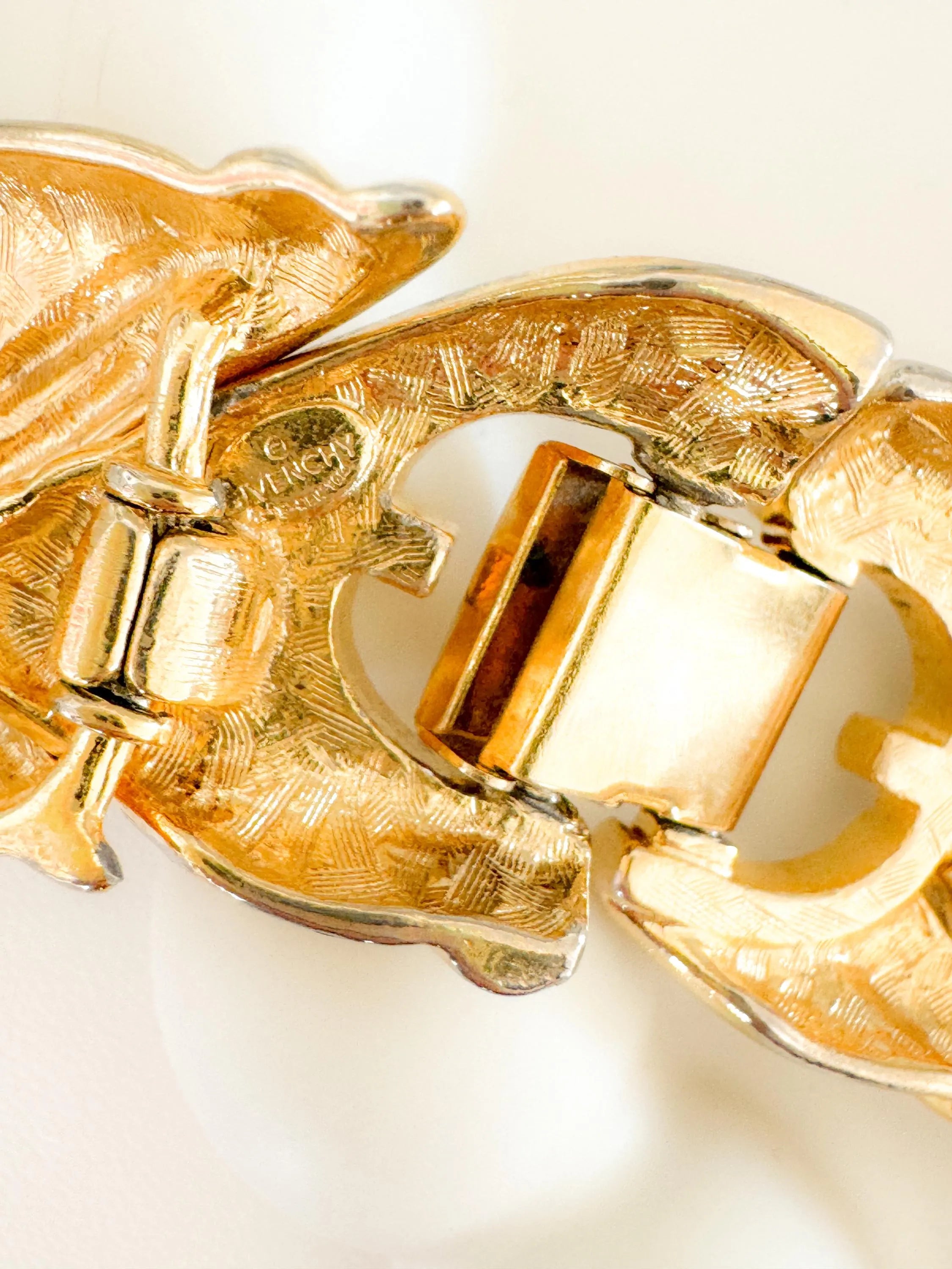 Vintage Givenchy gold chunky choker necklace, 1980s designer high end jewelry, statement bridal necklace, gift for her