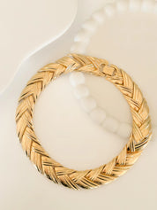 Vintage Givenchy gold chunky choker necklace, 1980s designer high end jewelry, statement bridal necklace, gift for her