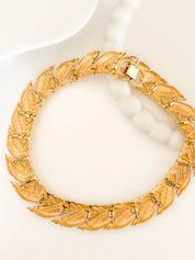 Vintage Givenchy gold chunky choker necklace, 1980s designer high end jewelry, statement bridal necklace, gift for her