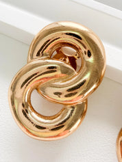 
Givenchy vintage gold rope earrings clip on sophisticated luxury accessory
