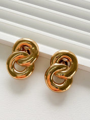 Vintage Givenchy gold rope clip on earrings timeless elegant designer jewelry