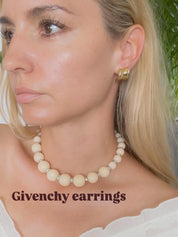 Vintage Givenchy Gold Tone Clip-On Hoop Earrings: 1980s Designer Jewelry, Birthday Gift for Her, Gift for women, Hoop Earrings Gold