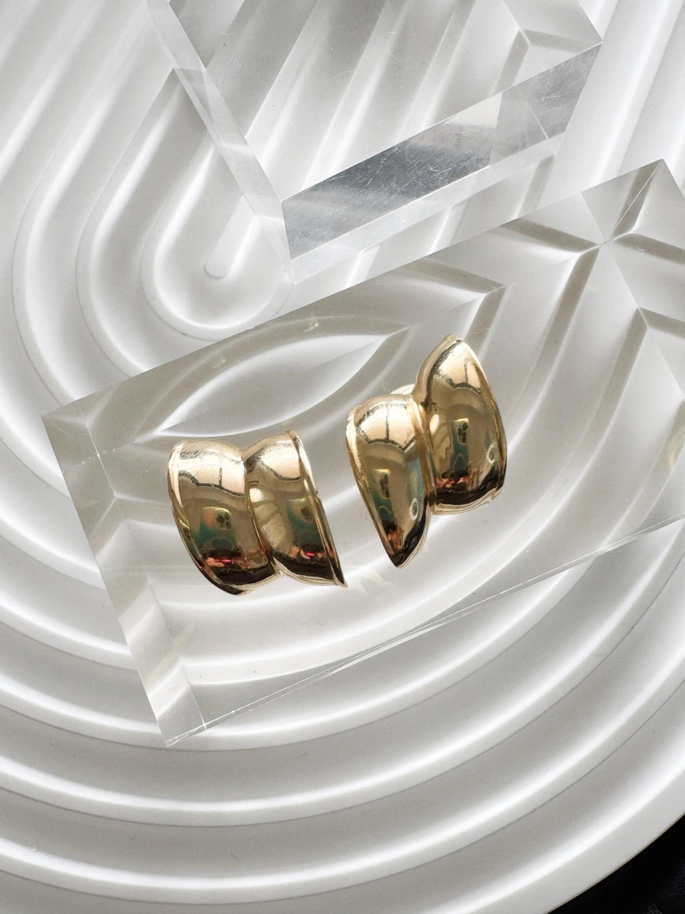 Vintage Givenchy Gold Tone Clip-On Hoop Earrings: 1980s Designer Jewelry, Birthday Gift for Her, Gift for women, Hoop Earrings Gold