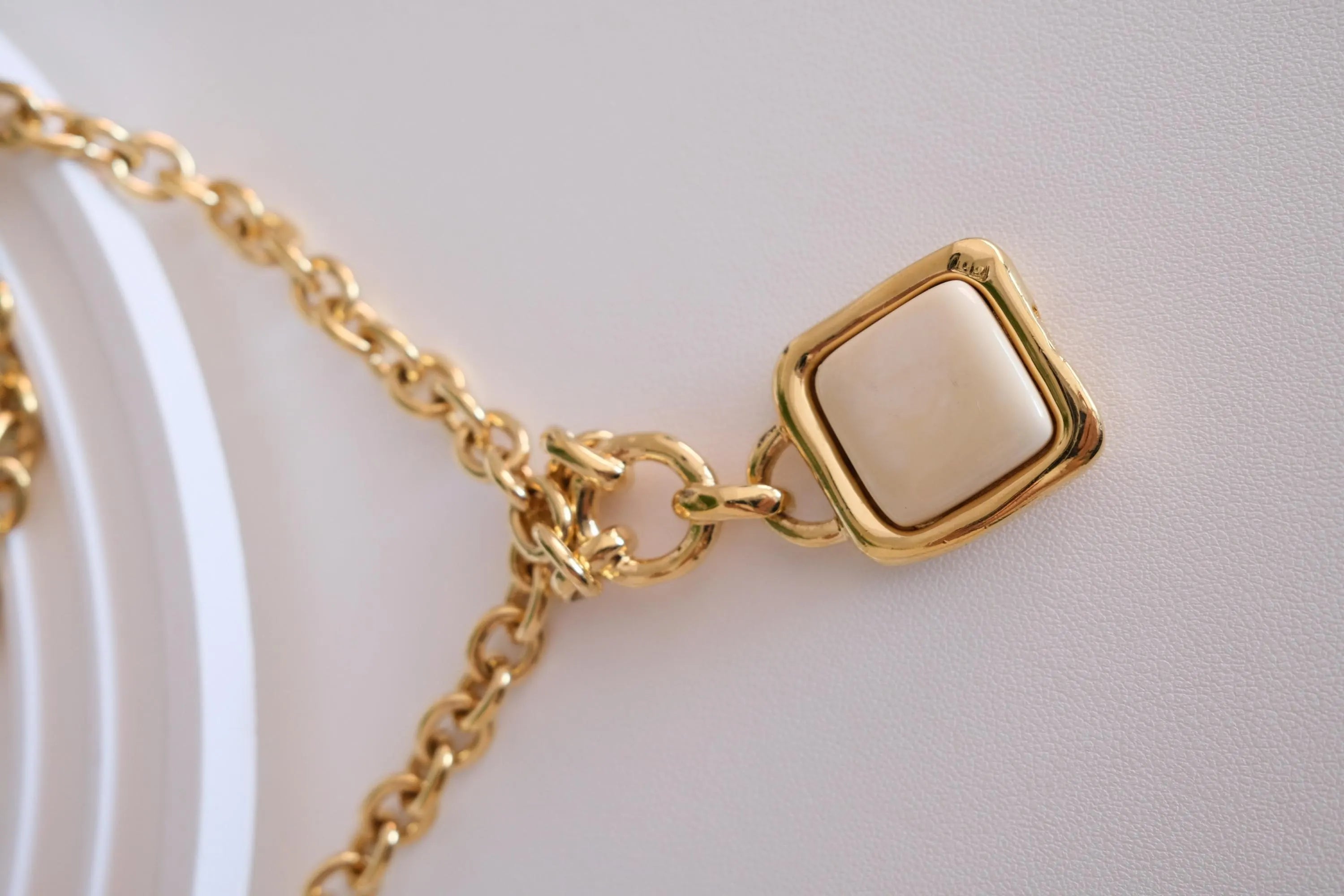 Vintage Givenchy Gold Logo Pendant Necklace Long Rolo Chain, Gift for her, Women Jewelry, Vintage Jewelry, Necklace Large