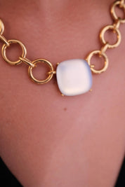 Vintage Givenchy Necklace, Vintage Gold Tone Necklace Gaspipe Necklace, Vintage Choker Necklace, Jewelry for Women, Gold Chain, Gift for her