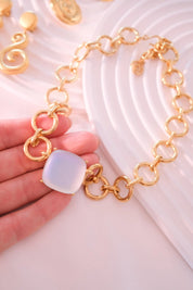 Vintage Givenchy Necklace, Vintage Gold Tone Necklace Gaspipe Necklace, Vintage Choker Necklace, Jewelry for Women, Gold Chain, Gift for her