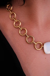 Vintage Givenchy Necklace, Vintage Gold Tone Necklace Gaspipe Necklace, Vintage Choker Necklace, Jewelry for Women, Gold Chain, Gift for her