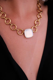 Vintage Givenchy Necklace, Vintage Gold Tone Necklace Gaspipe Necklace, Vintage Choker Necklace, Jewelry for Women, Gold Chain, Gift for her