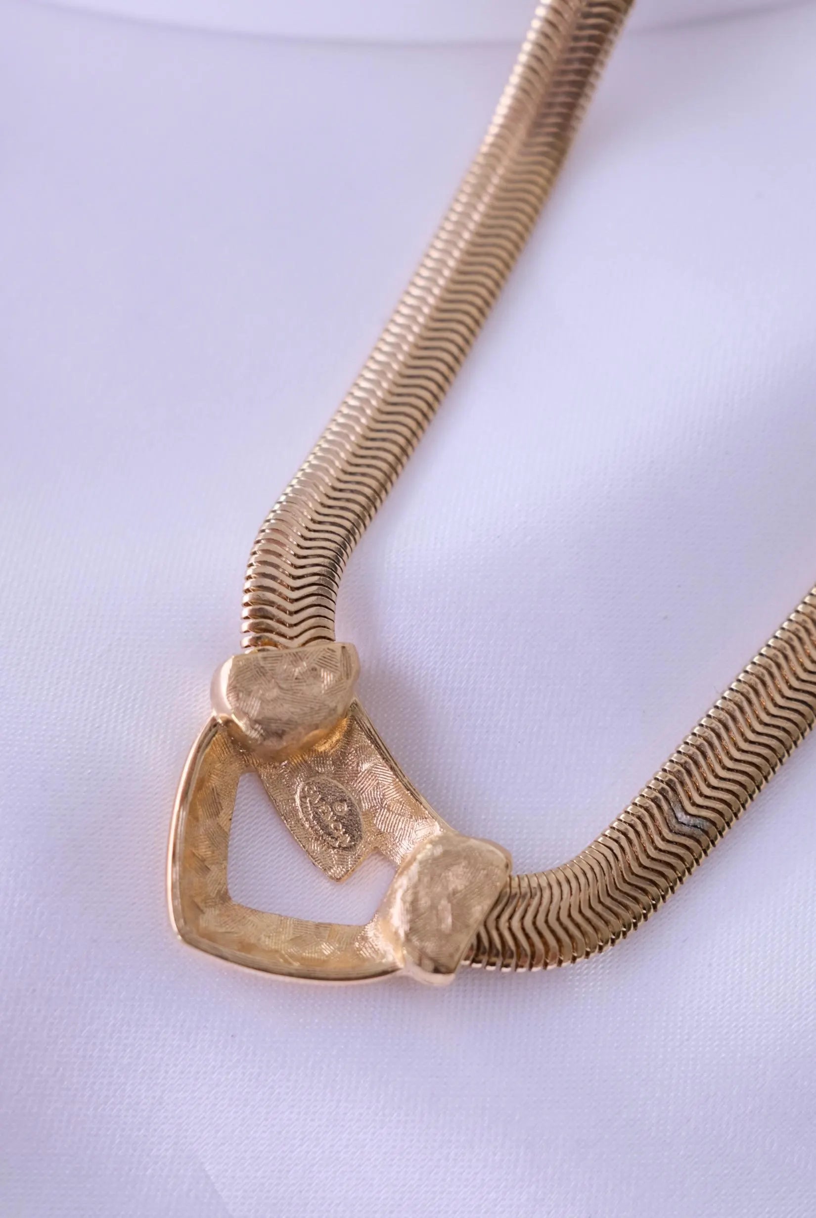 Vintage Givenchy Necklace, Vintage Gold Tone Necklace, Logo Necklace, Vintage Choker Necklace, Snake chain choker , Gold Chain, Gift for her
