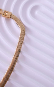 Vintage Givenchy Necklace, Vintage Gold Tone Necklace, Logo Necklace, Vintage Choker Necklace, Snake chain choker , Gold Chain, Gift for her