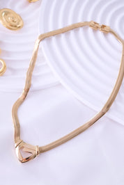 Vintage Givenchy Necklace, Vintage Gold Tone Necklace, Logo Necklace, Vintage Choker Necklace, Snake chain choker , Gold Chain, Gift for her