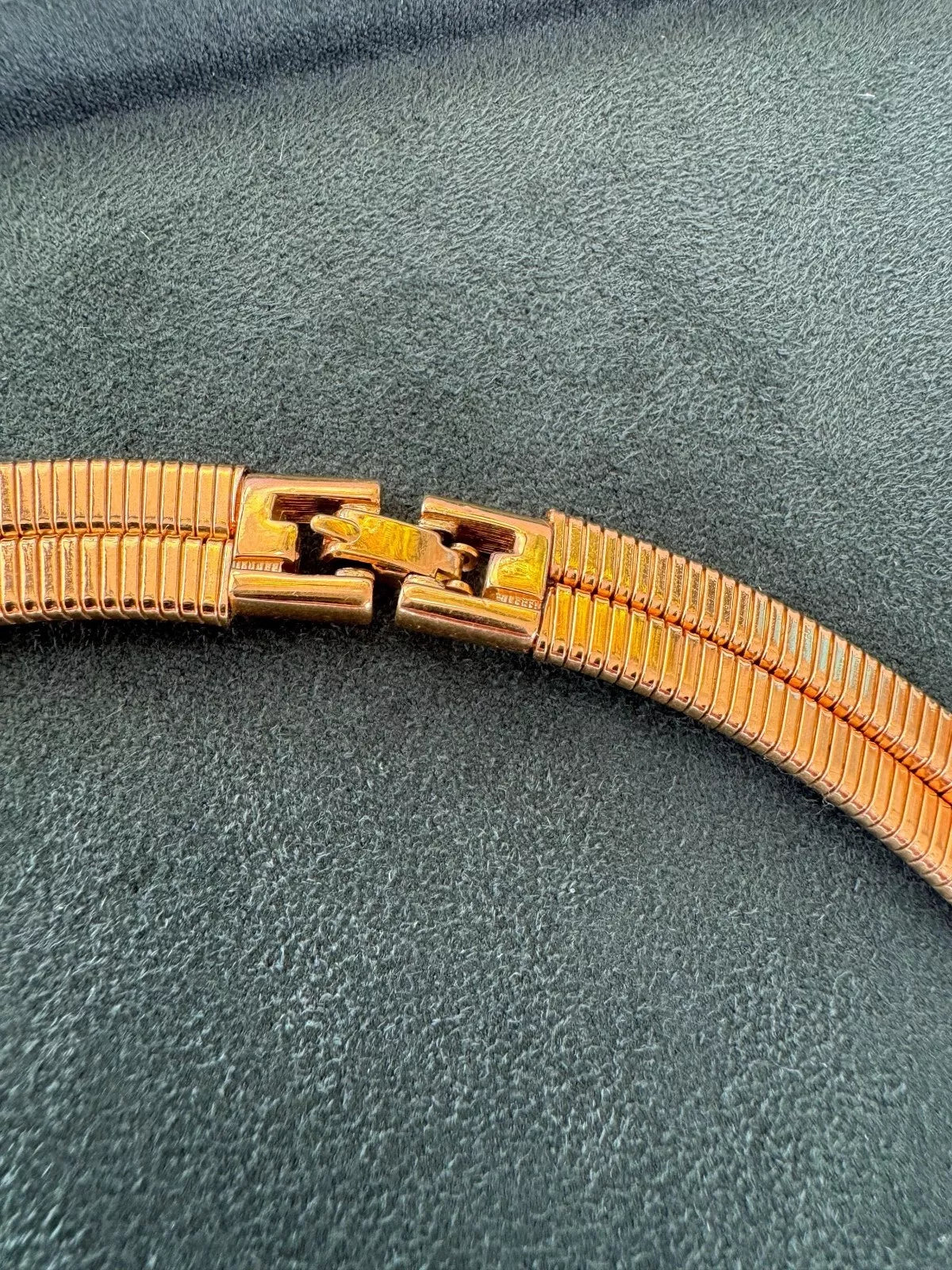 Vintage Givenchy Necklace, Vintage Gold Tone Necklace Gaspipe Necklace, Vintage Choker Necklace, Jewelry for Women, Gold Chain, Gift for her