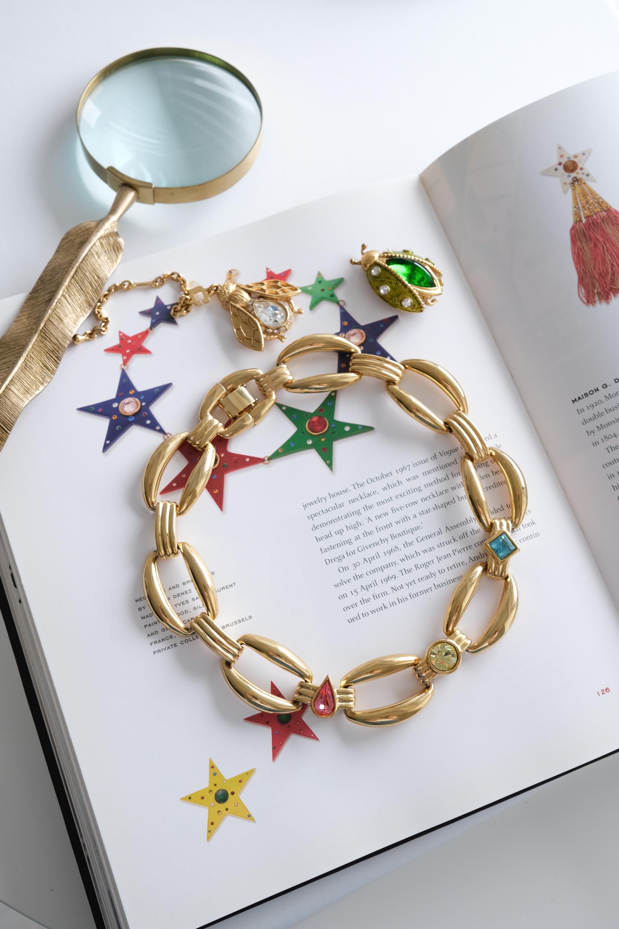 Elegant vintage Givenchy gold choker  charm necklace refined timeless luxury jewellery