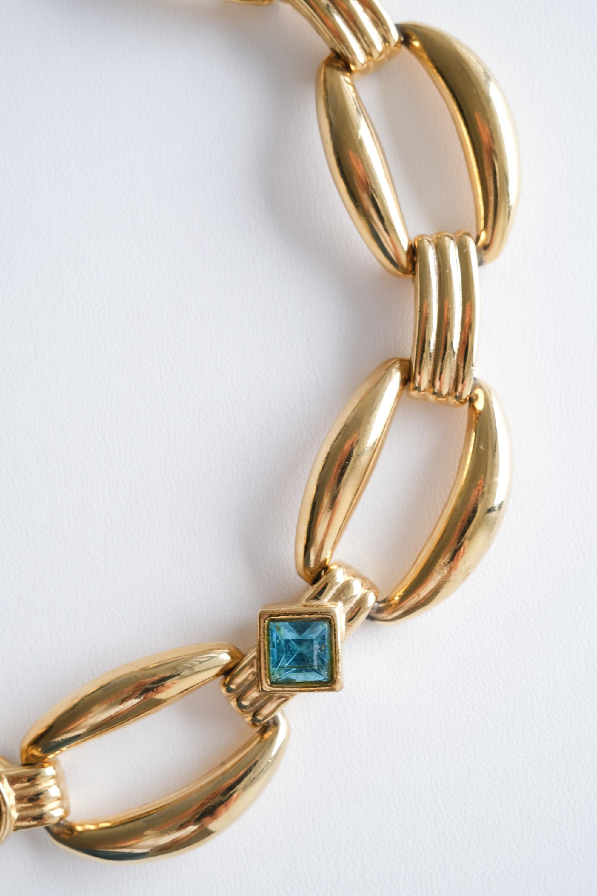 Vintage Givenchy Gold necklace charm Signed Paris New York