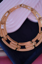 Vintage Givenchy gold tone choker necklace, elegant black vintage jewelry, designer necklace gift for her, personalized anniversary gift