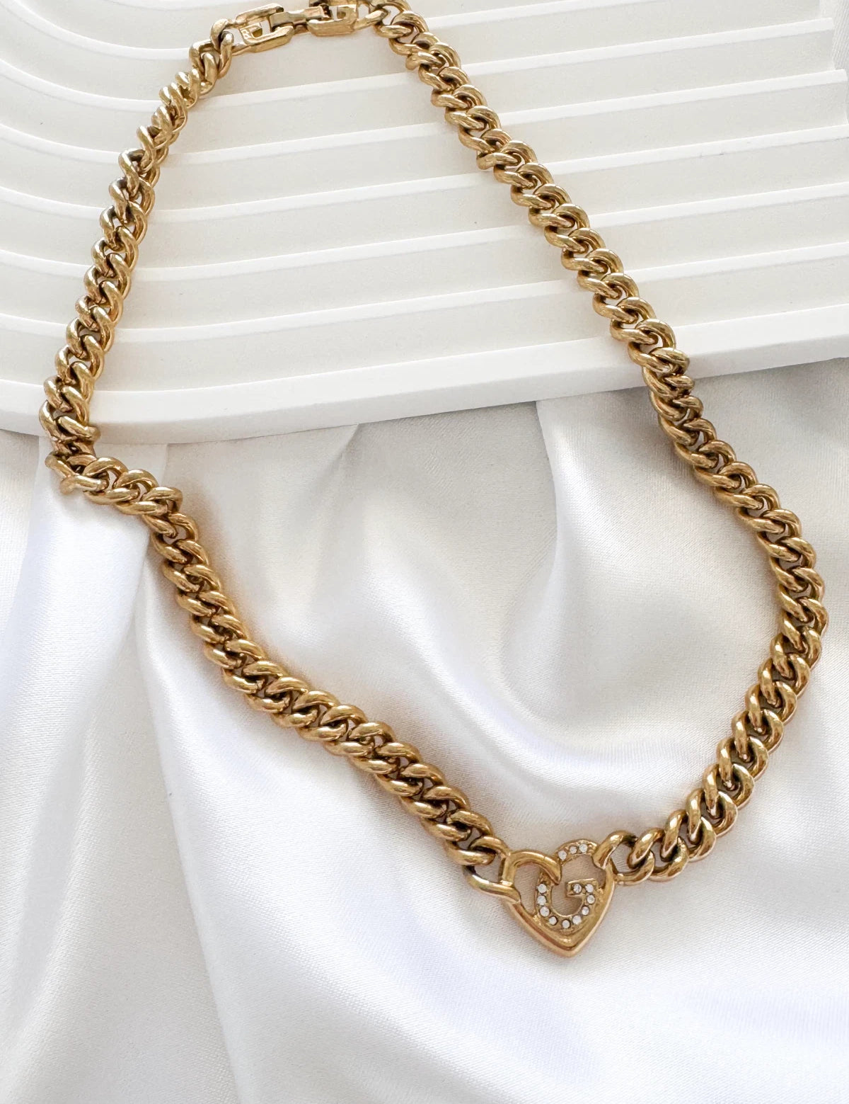 Vintage Givenchy Necklace, Vintage Gold Tone Necklace, Logo Necklace, Vintage Choker Necklace, Jewelry for Women, Gold Chain, Gift for her