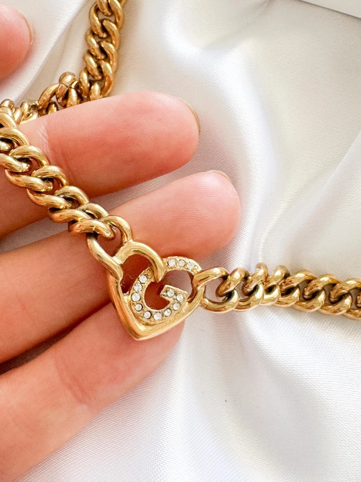 Vintage Givenchy Necklace, Vintage Gold Tone Necklace, Logo Necklace, Vintage Choker Necklace, Jewelry for Women, Gold Chain, Gift for her