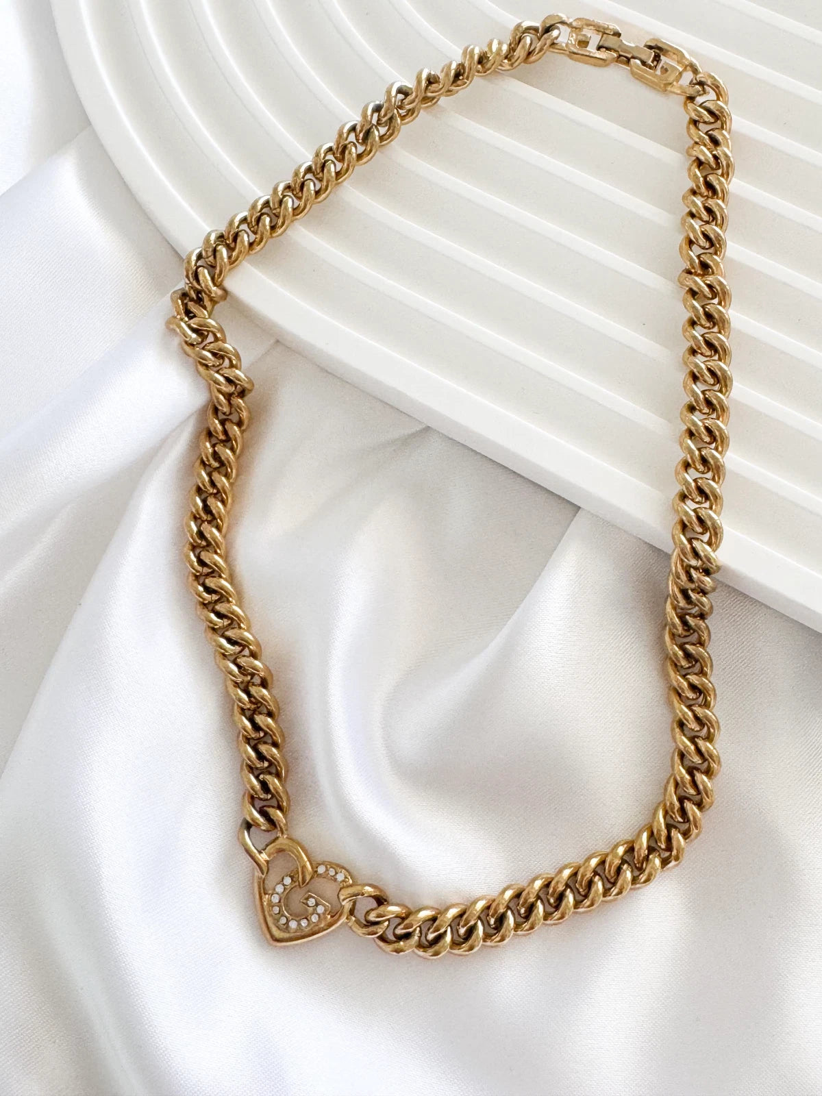 Vintage Givenchy Necklace, Vintage Gold Tone Necklace, Logo Necklace, Vintage Choker Necklace, Jewelry for Women, Gold Chain, Gift for her